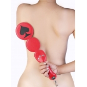 Шлёпалка  Пики  с анальным плагом - LOVETOY (А-Полимер) - купить с доставкой в Новомосковске