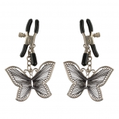 Зажимы на соски с бабочками Butterfly Nipple Clamps - Pipedream - купить с доставкой в Новомосковске