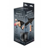 Черный пояс для женщин BEST SELECT с 3 насадками - LOVETOY (А-Полимер) - купить с доставкой в Новомосковске