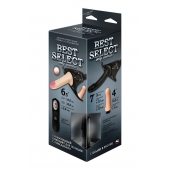 Черный женский пояс BEST SELECT с 3 насадками и вибрацией - LOVETOY (А-Полимер) - купить с доставкой в Новомосковске