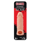 Телесная насадка EXTENDER WITH BALL STRAP 5.5 - 14 см. - Dream Toys - в Новомосковске купить с доставкой
