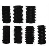 Набор из 7 черных насадок PENIS SLEEVES SET - Dream Toys - в Новомосковске купить с доставкой
