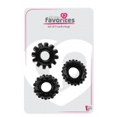 Набор из 3 черных эрекционных колец SET OF 3 COCKRINGS - Dream Toys - в Новомосковске купить с доставкой