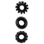 Набор из 3 черных эрекционных колец SET OF 3 COCKRINGS - Dream Toys - в Новомосковске купить с доставкой