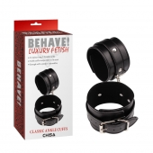 Черные оковы Classic Ankle Cuffs - Chisa - купить с доставкой в Новомосковске