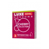 Презервативы с ароматом вишни LUXE Royal Cherry Collection - 3 шт. - Luxe - купить с доставкой в Новомосковске