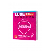 Презервативы с ароматом клубники LUXE Royal Strawberry Collection - 3 шт. - Luxe - купить с доставкой в Новомосковске