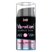 Жидкий интимный гель с эффектом вибрации Vibration! Bubble Gum - 15 мл. - INTT - купить с доставкой в Новомосковске