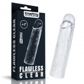 Прозрачная насадка-удлинитель Flawless Clear Penis Sleeve Add 1 - 15,5 см. - Lovetoy - в Новомосковске купить с доставкой