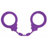 Фиолетовые силиконовые наручники Suppression - Lola Games - купить с доставкой в Новомосковске
