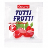 Гель-смазка Tutti-frutti со вкусом барбариса - 4 гр. - Биоритм - купить с доставкой в Новомосковске