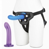Страпон унисекс Beginners Strap-On с 2 насадками - 15 и 13 см. - Lux Fetish - купить с доставкой в Новомосковске