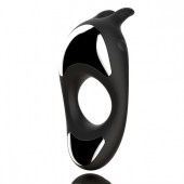 Черное эрекционное кольцо с двумя моторами Zeus Dual Vibe Cock Ring - FeelzToys - в Новомосковске купить с доставкой