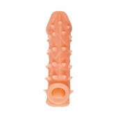 Телесная закрытая насадка с пупырышками Cock Sleeve Size L - 17,6 см. - KOKOS - в Новомосковске купить с доставкой