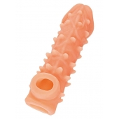 Телесная закрытая насадка с пупырышками Cock Sleeve Size L - 17,6 см. - KOKOS - в Новомосковске купить с доставкой