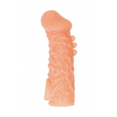 Телесная закрытая насадка с шершавой головкой Cock Sleeve Size L - 17,6 см. - KOKOS - в Новомосковске купить с доставкой