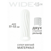 Белый фаллоудлинитель Homme Wide - 13 см. - Lola Games - в Новомосковске купить с доставкой