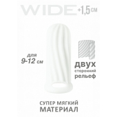 Белый фаллоудлинитель Homme Wide - 11 см. - Lola Games - в Новомосковске купить с доставкой