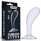 Прозрачный стимулятор простаты Flawless Clear Prostate Plug - 15 см. - Lovetoy - в Новомосковске купить с доставкой