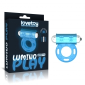 Голубое, светящееся в темноте эрекционное виброкольцо Lumino Play Vibrating Penis Ring - Lovetoy - в Новомосковске купить с доставкой