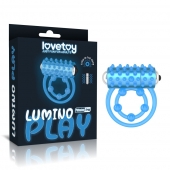 Голубое, светящееся в темноте виброкольцо Lumino Play Vibrating Penis Ring - Lovetoy - в Новомосковске купить с доставкой