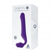 Фиолетовый безремневой страпон Queens L - Adrien Lastic - купить с доставкой в Новомосковске