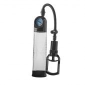 Прозрачная вакуумная помпа с манометром Deluxe Penis Pump - Dream Toys - в Новомосковске купить с доставкой