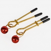 Золотистые зажимы с колокольчиками Gold - Sitabella - купить с доставкой в Новомосковске