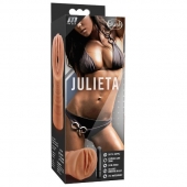 Мастурбатор-вагина цвета карамели Julieta с вибрацией - Blush Novelties - в Новомосковске купить с доставкой
