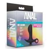Черный анальный вибратор Silicone Vibrating Prostate Massager 01 - 10,8 см. - Blush Novelties - в Новомосковске купить с доставкой
