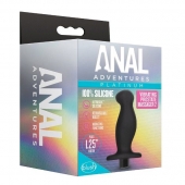 Черный анальный вибромассажёр Silicone Vibrating Prostate Massager 02 - 10,8 см. - Blush Novelties - в Новомосковске купить с доставкой
