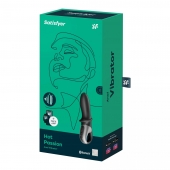 Черный анальный вибратор Hot Passion с функцией нагрева - Satisfyer - в Новомосковске купить с доставкой