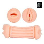 Двусторонний мастурбатор - ротик и вагина - Bior toys - в Новомосковске купить с доставкой