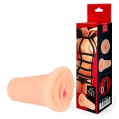Реалистичный мастурбатор-вагина телесного цвета с вибрацией - Bior toys - в Новомосковске купить с доставкой
