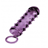 Закрытая фиолетовая насадка с пупырышками SAMURAI PENIS SLEEVE PURPLE - 14,5 см. - NMC - в Новомосковске купить с доставкой
