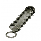 Дымчатая стимулирующая насадка с закрытой головкой SAMURAI PENIS SLEEVE BLACK - 14,5 см. - NMC - в Новомосковске купить с доставкой