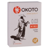 Ультратонкие презервативы OKOTO Ultra Thin - 3 шт. - Sitabella - купить с доставкой в Новомосковске