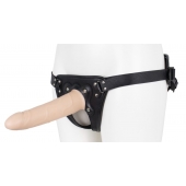 Пустотелый страпон Harness CLASSIC с бандажом - 19,5 см. - LOVETOY (А-Полимер) - купить с доставкой в Новомосковске