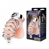 Серебристая клетка для члена Urethral Play Cage - BlueLine - купить с доставкой в Новомосковске