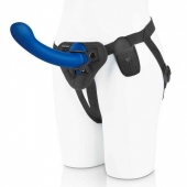 Синяя насадка Remote Control P-Spot G-Spot с черными трусиками - 20 см. - Pegasus - купить с доставкой в Новомосковске