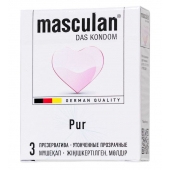 Супертонкие презервативы Masculan Pur - 3 шт. - Masculan - купить с доставкой в Новомосковске