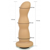 Телесная рельефная насадка Harness - 14,2 см. - LOVETOY (А-Полимер) - купить с доставкой в Новомосковске