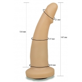 Телесная гладкая насадка Harness - 14,7 см. - LOVETOY (А-Полимер) - купить с доставкой в Новомосковске