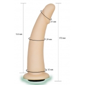 Телесная гладкая насадка-фаллоимитатор Harness - 17 см. - LOVETOY (А-Полимер) - купить с доставкой в Новомосковске