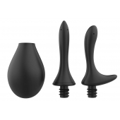 Черный анальный душ Nexus Anal Douche Set с 2 сменными насадками - Nexus Range - купить с доставкой в Новомосковске