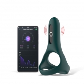 Изумрудное виброкольцо Magic Motion Rise с подхватом мошонки - Magic Motion - в Новомосковске купить с доставкой