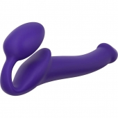 Фиолетовый безремневой страпон Silicone Bendable Strap-On - size M - Strap-on-me - купить с доставкой в Новомосковске