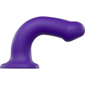 Фиолетовый фаллоимитатор-насадка Strap-On-Me Dildo Dual Density size L - 19 см. - Strap-on-me - купить с доставкой в Новомосковске