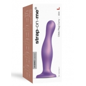 Фиолетовая насадка Strap-On-Me Dildo Plug Curvy size L - Strap-on-me - купить с доставкой в Новомосковске