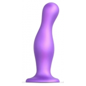 Фиолетовая насадка Strap-On-Me Dildo Plug Curvy size L - Strap-on-me - купить с доставкой в Новомосковске